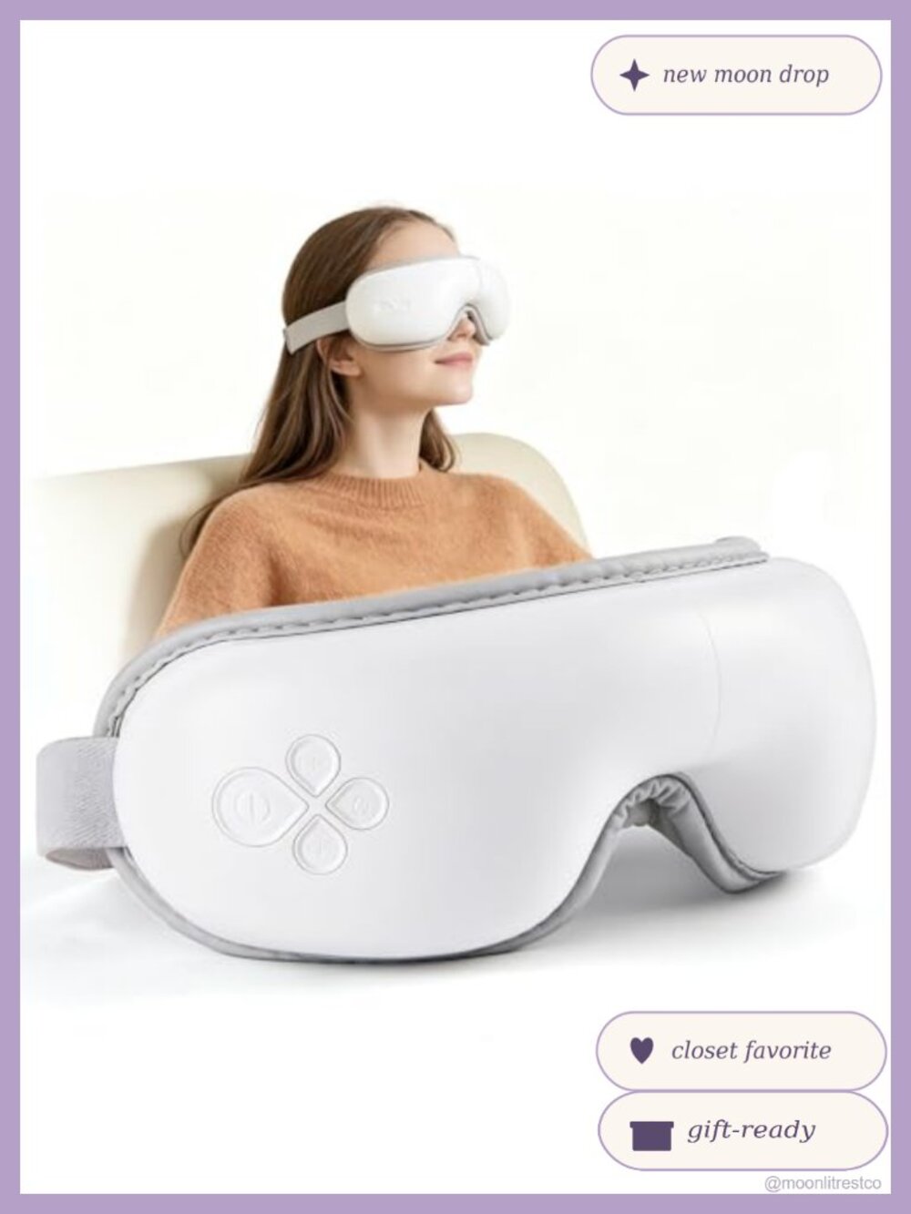 Heated Eye Massager Foldable Sleep Mask Migraine Relief